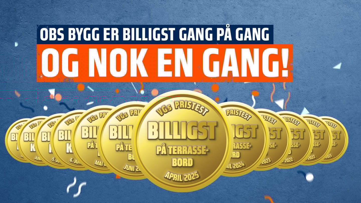 Billigst på terrassebord for 12. gang