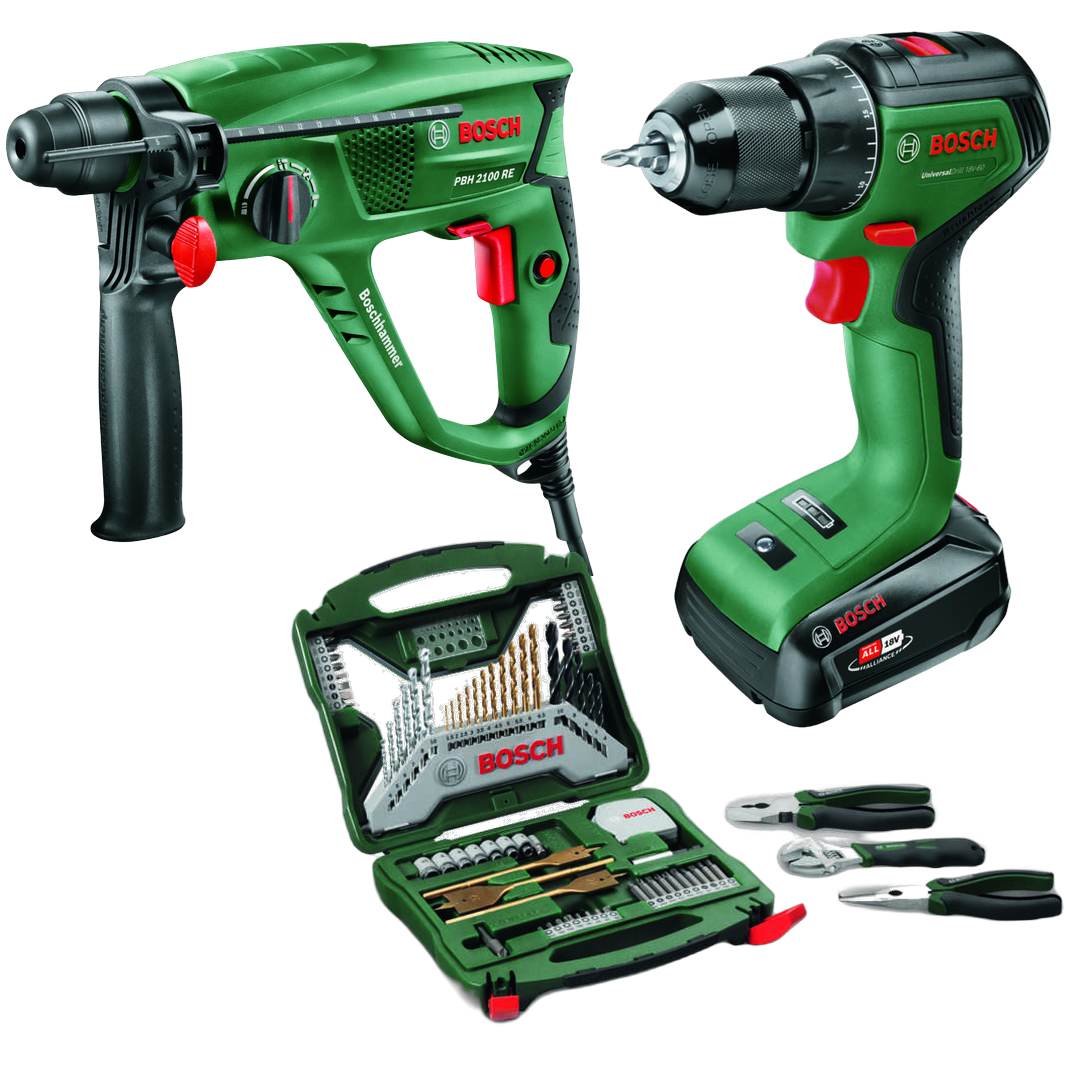 Bilde av slagbor, drill og bor- og bitssett fra BOSCH