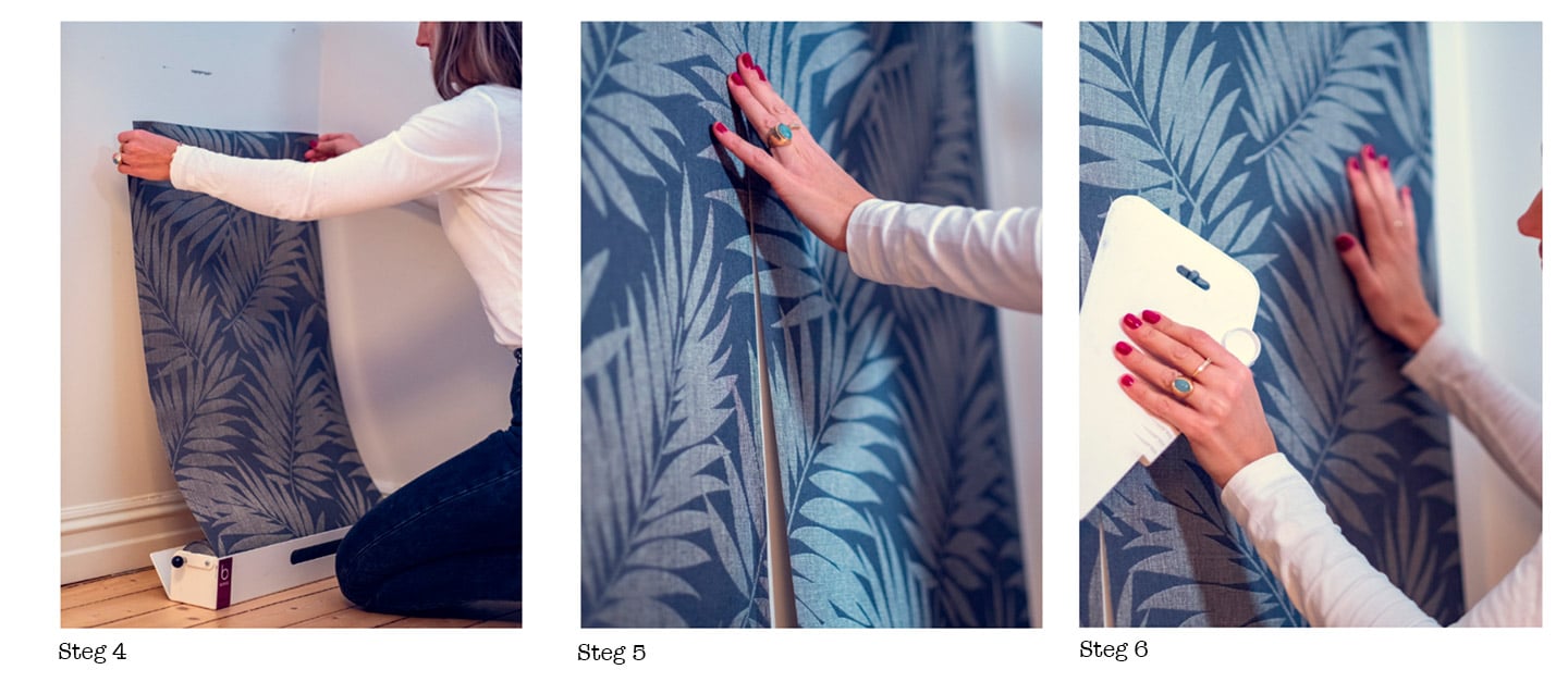 Sette opp tapet - steg 4, 5 og 6