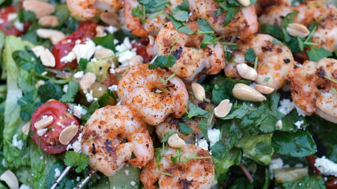 Grillsalat med spicy scampi | Obsbygg.no Grillsalat med spicy scampi | Obsbygg.no