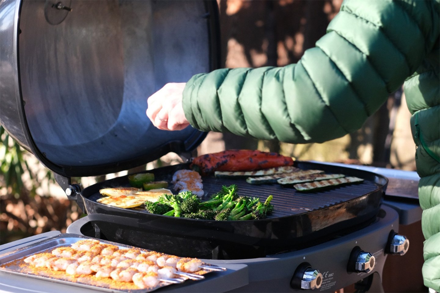 Grillsalat med spicy scampi