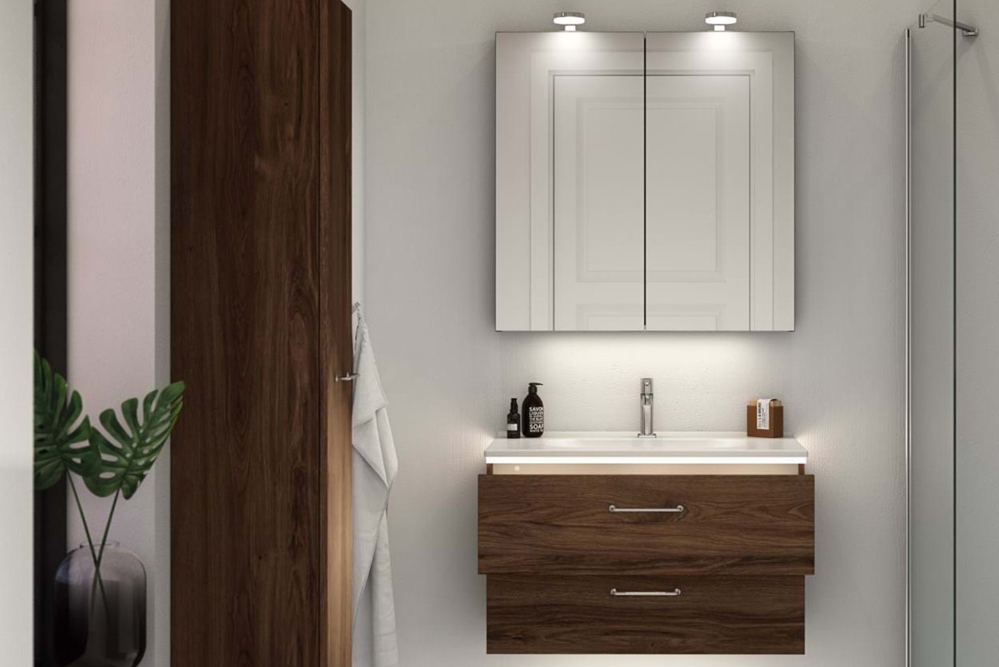 La god baderomsbelysning sette stemningen