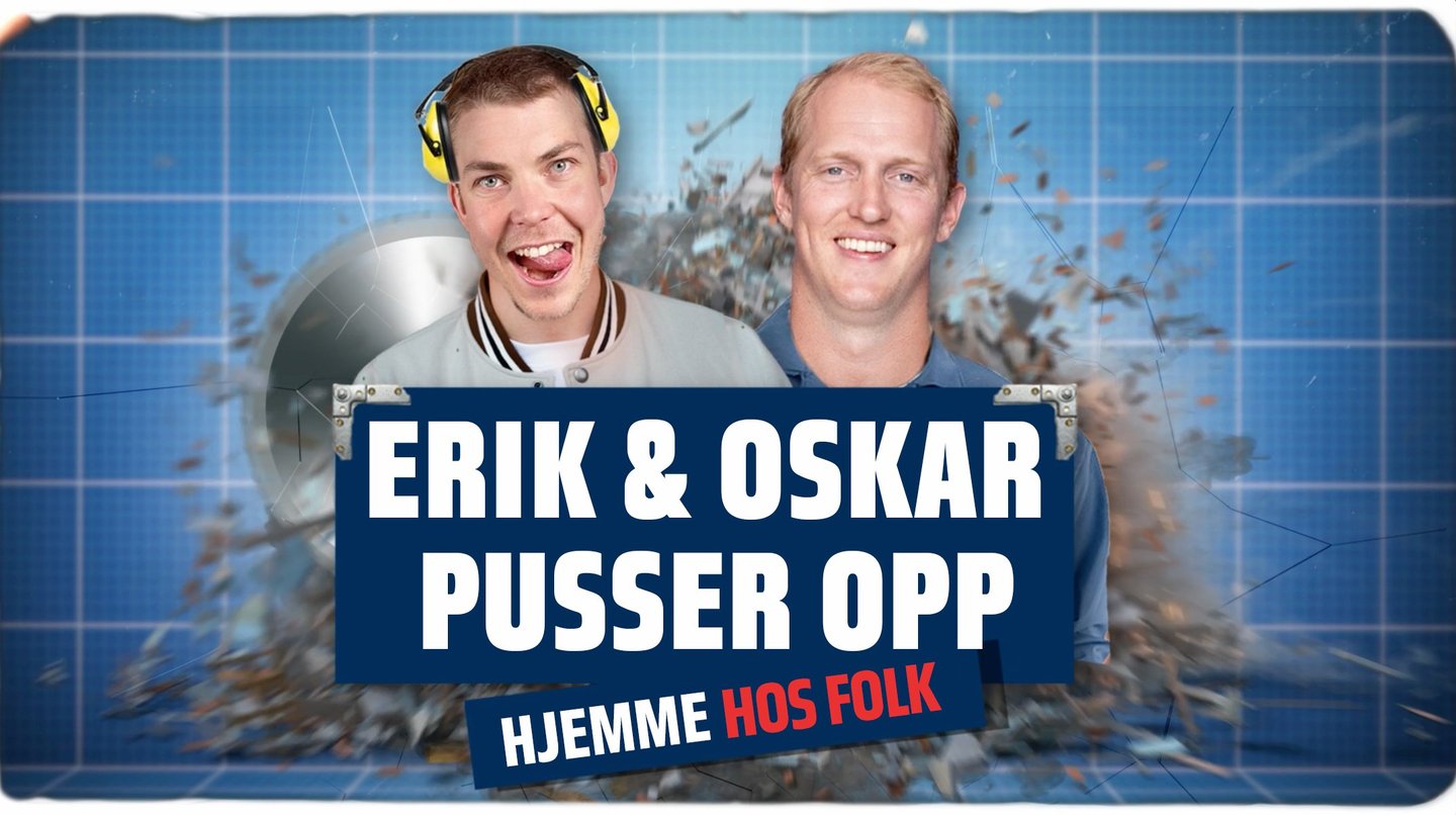Erik og Oskar pusser opp hjemme hos folk