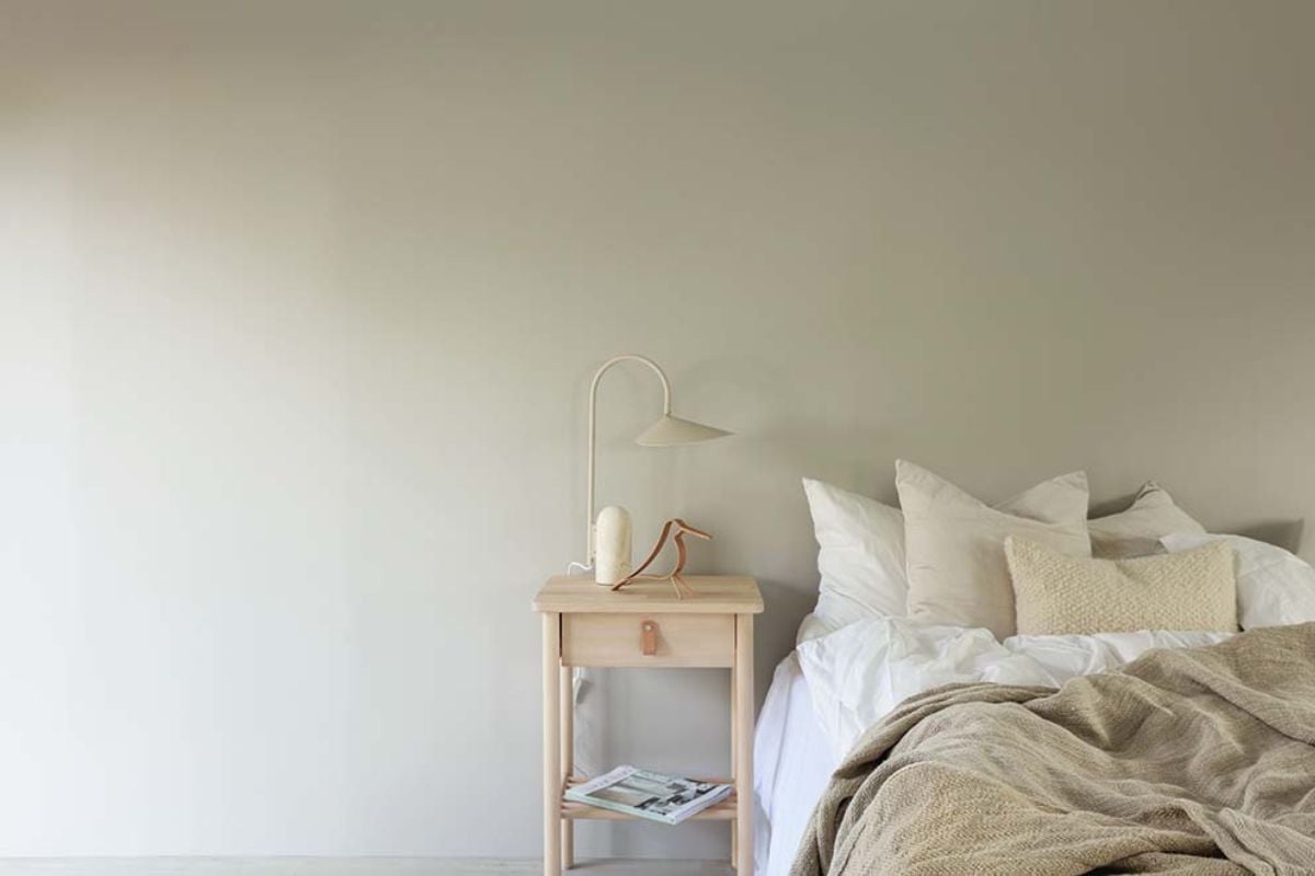 Soverom i beige farger