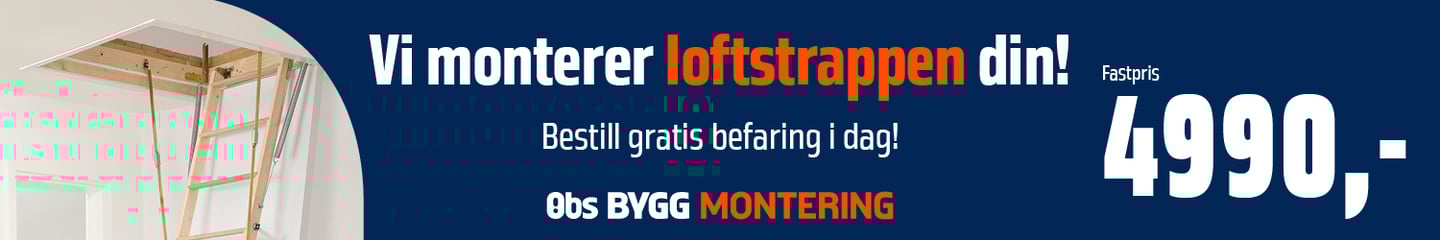 Montering loftstrapp