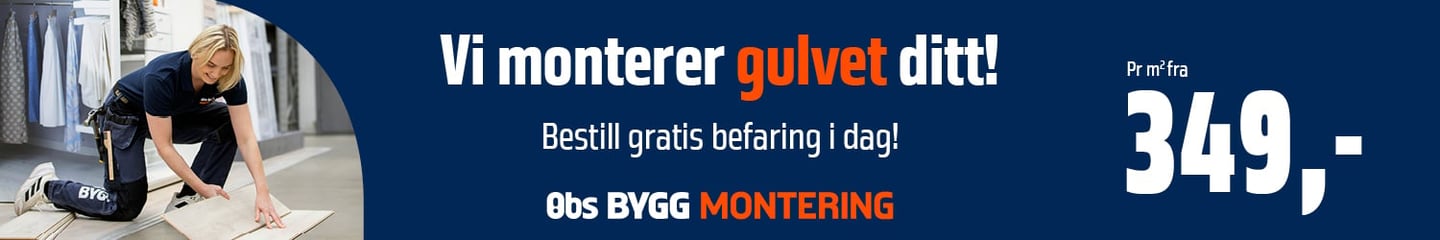 Montering gulv