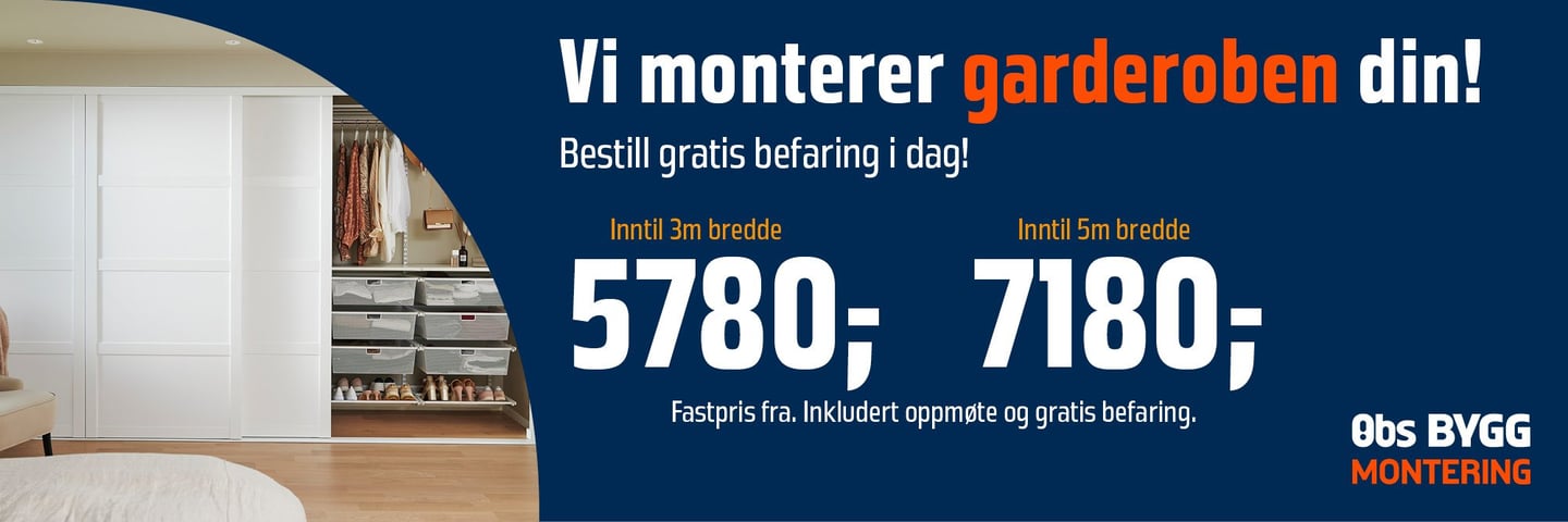 Montering garderobe