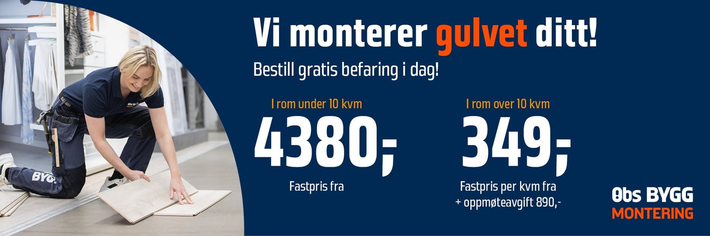 Montering gulv