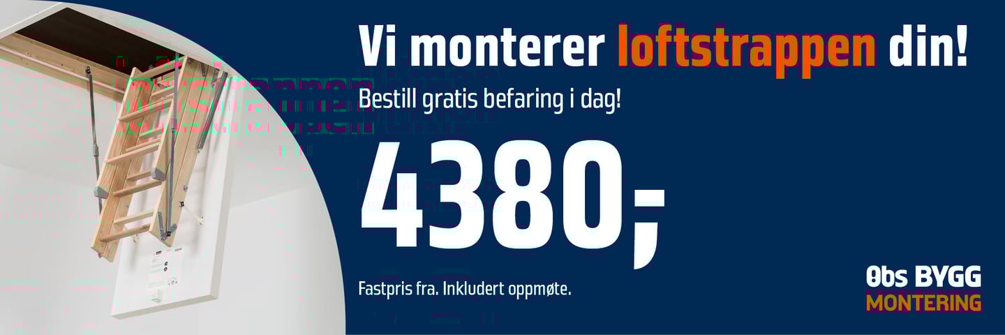 Montering loftstrapp