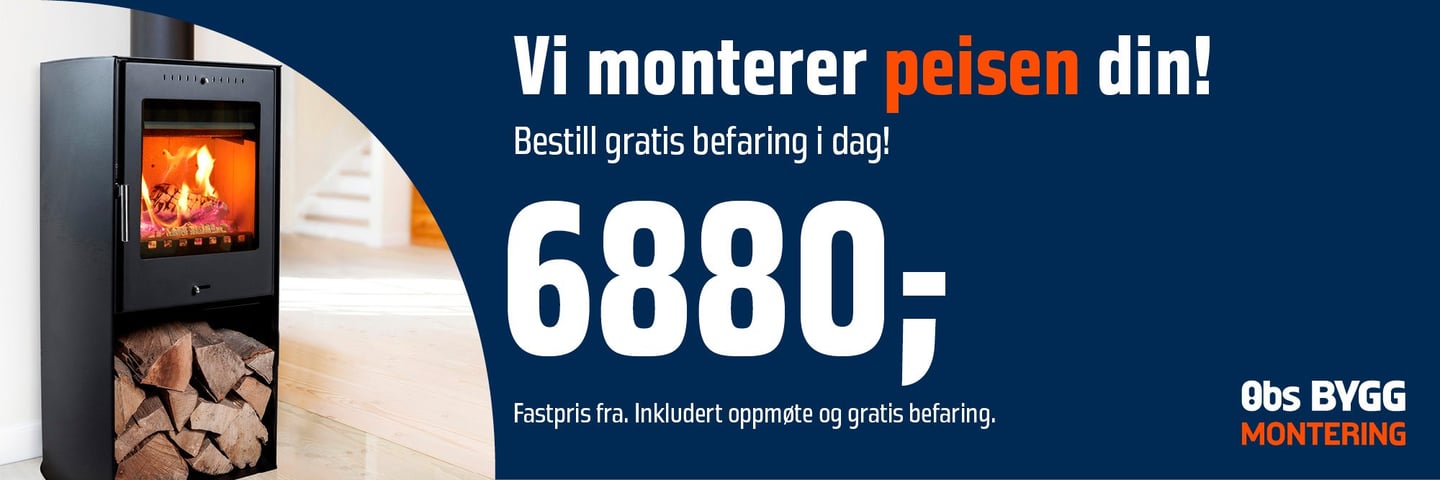Montering peis