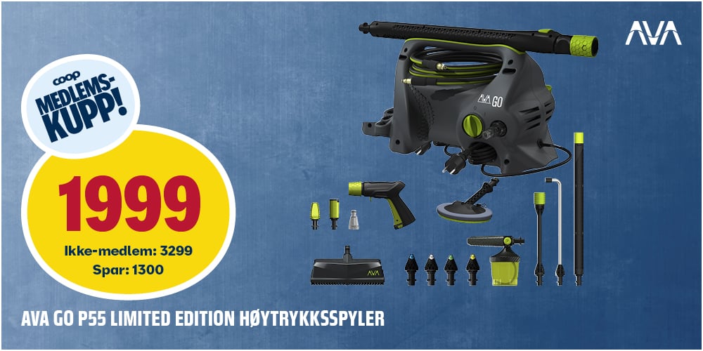 AVA Go P55 Limited Edition høytrykkspyler