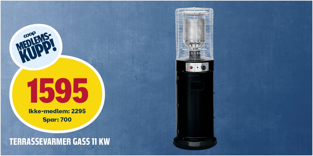 Terrassevarmer gass 11 kW