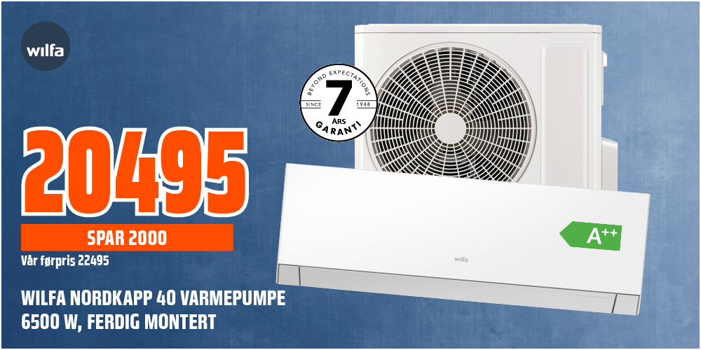 Wilfa Nordkapp 40 varmepumpe