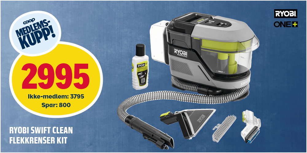 Ryobi Swift Clean flekkrenser kit