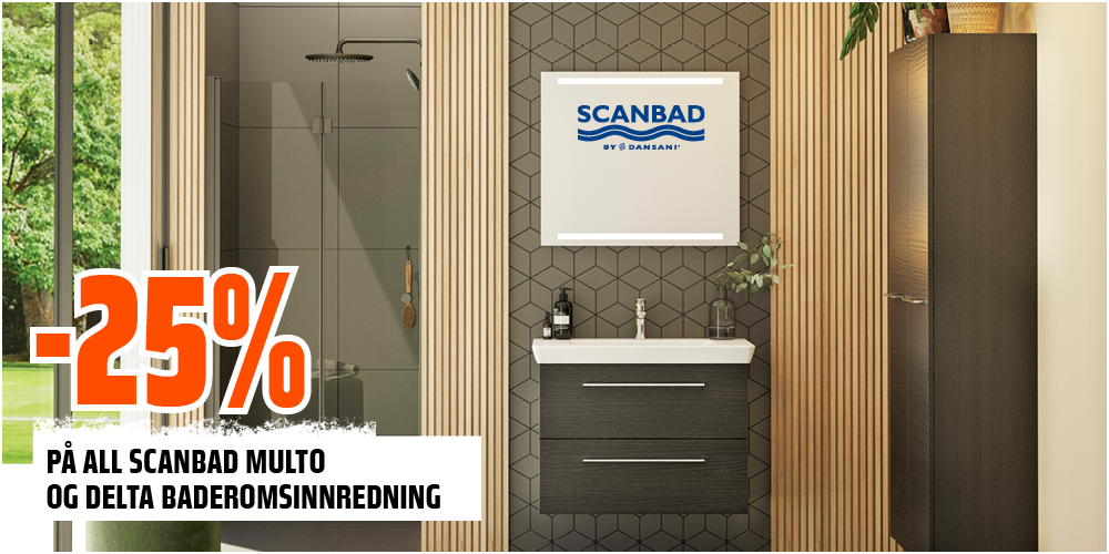 Scanbad Multo og Delta baderomsinnredning