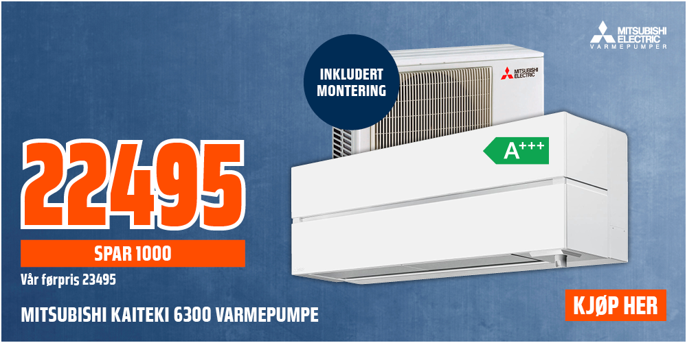 Mitsubishi kaiteki 6300 varmepumpe