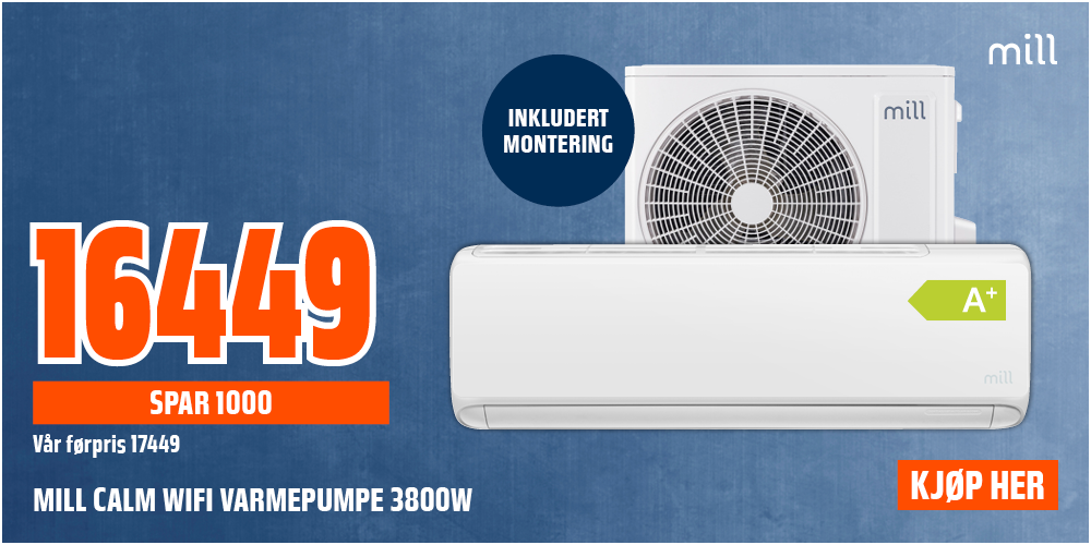 Mill Calm wifi varmepumpe