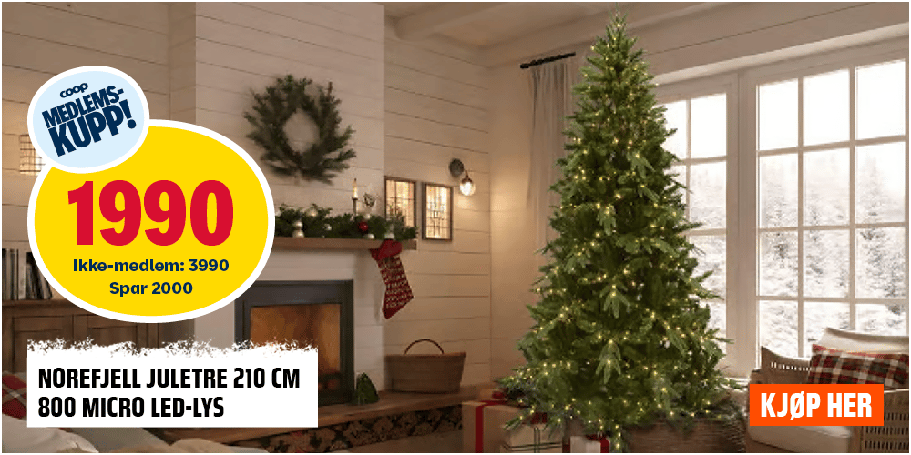 Norefjell juletre med micro LED-lys