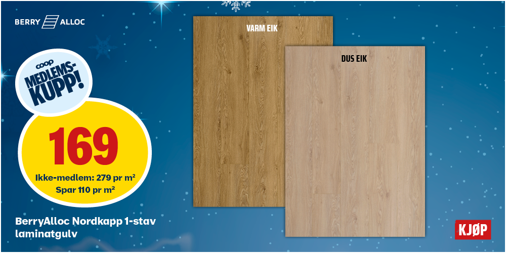 BerryAlloc Nordkapp 1-stav laminatgulv