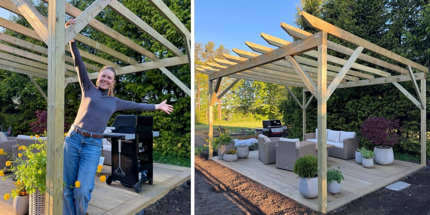 Slik bygger du pergola