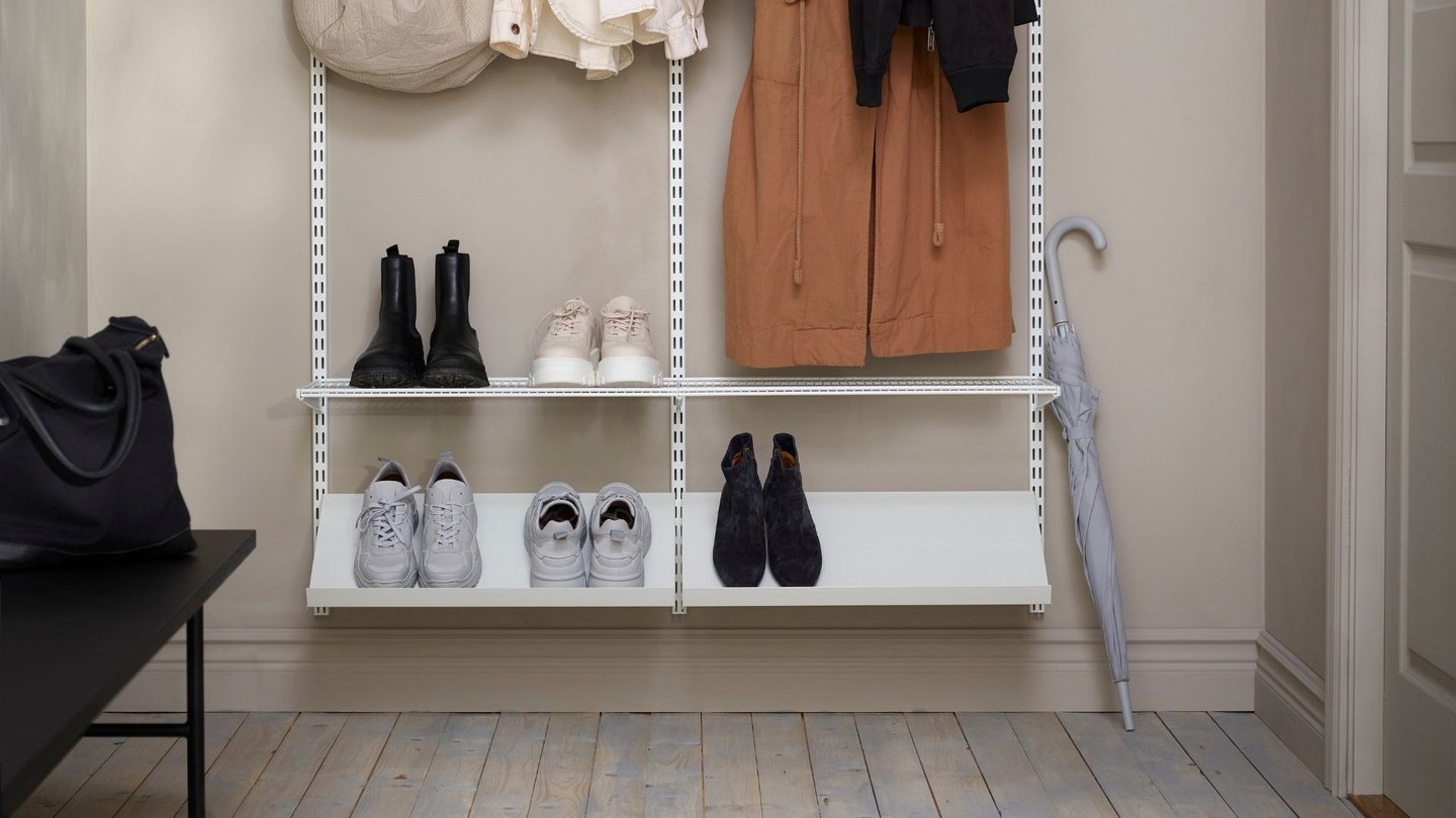 Skohylle til oppbevaring av sko i gangen.