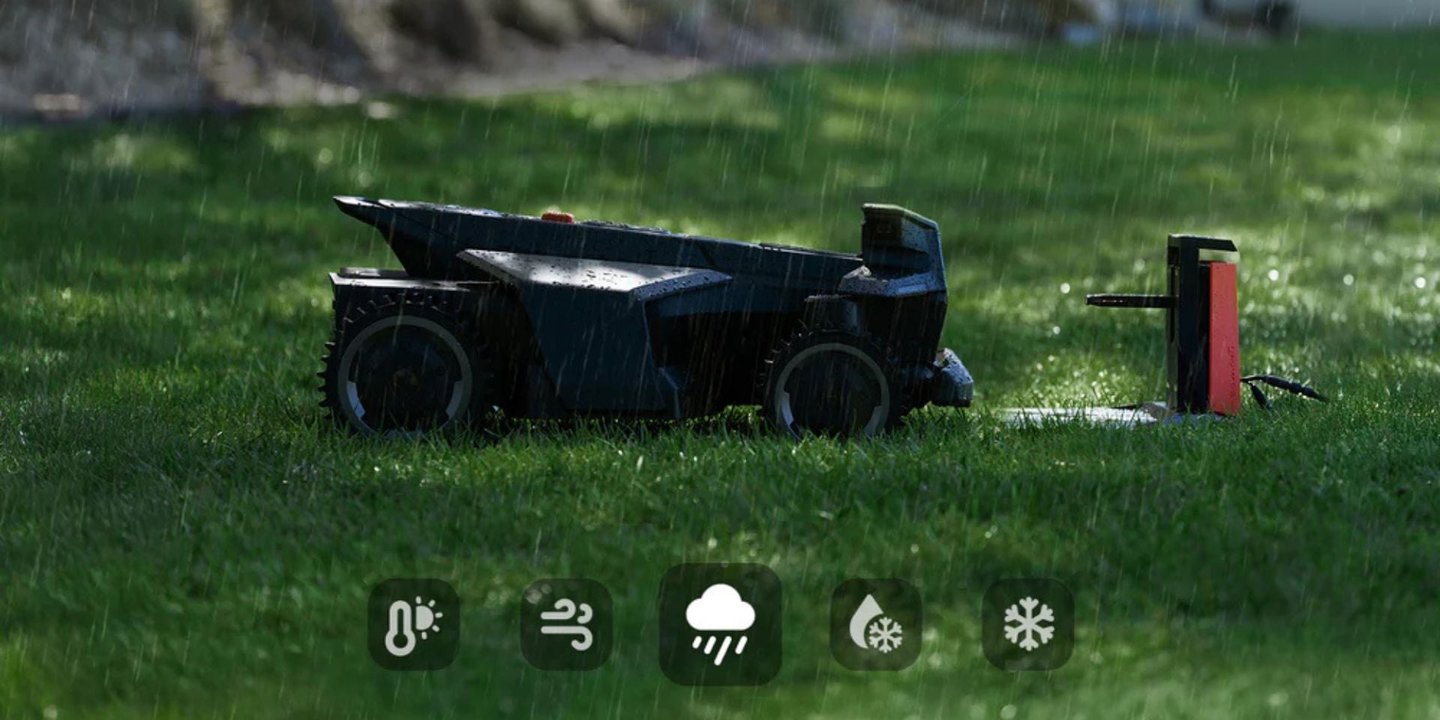 Segway Navimow tåler både vær og vind.