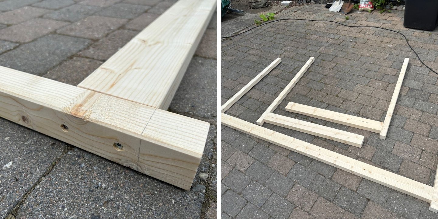 Bygging av bunnramme til DIY barneseng i tre
