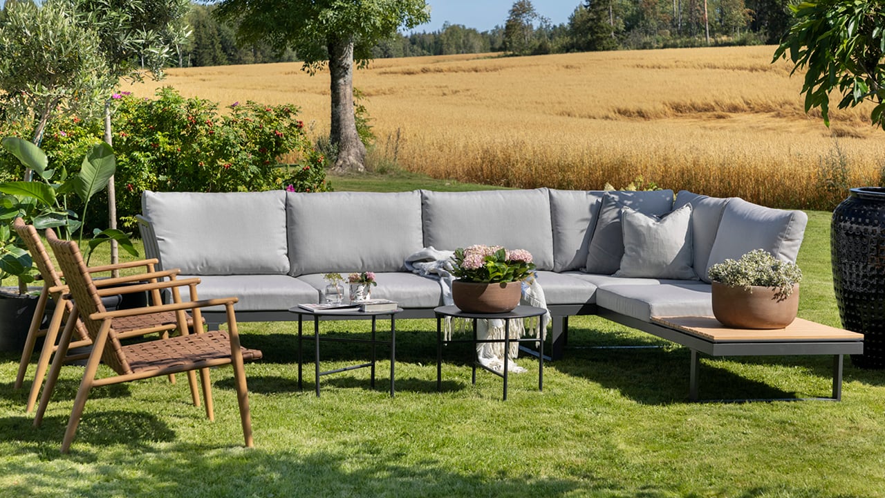 Bohem Sørenga modul sofa med bordplate.