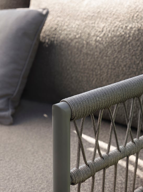 Detaljbilde av Narvik hjørnesofa i brun