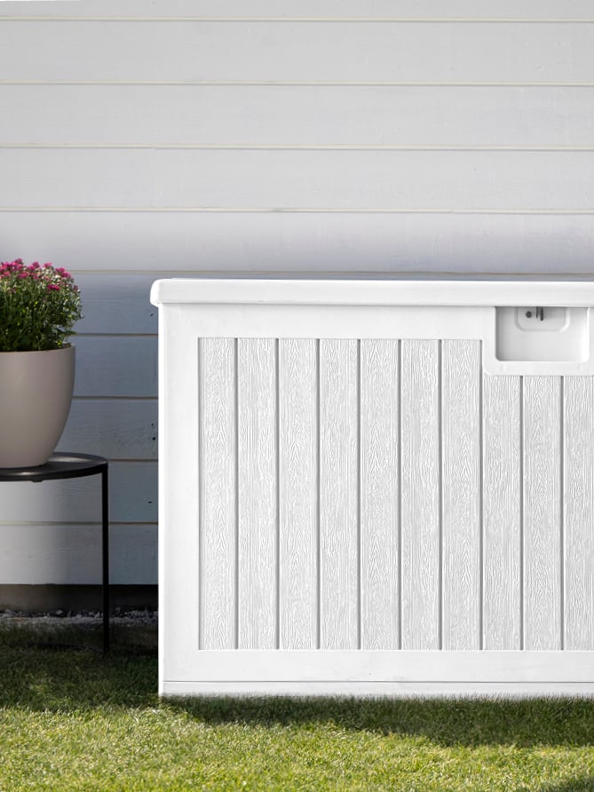 Vari putekasse i grå.