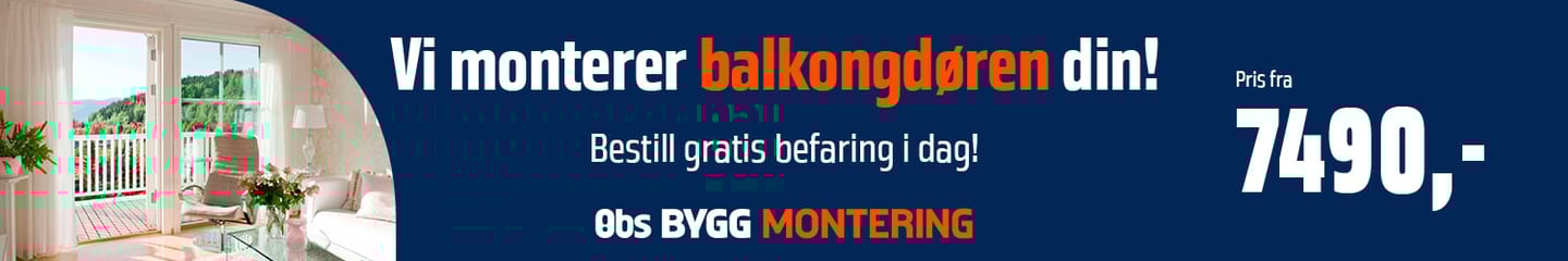 Vi monterer balkongdøren din!