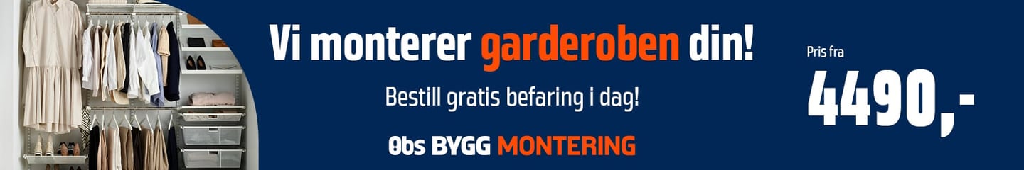Vi monterer garderoben din!