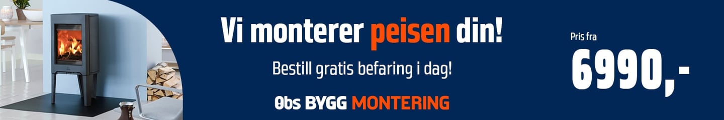 Vi monterer peisen din!
