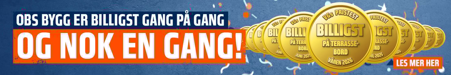 Obs BYGG er billigst på terrassebord, igjen! 