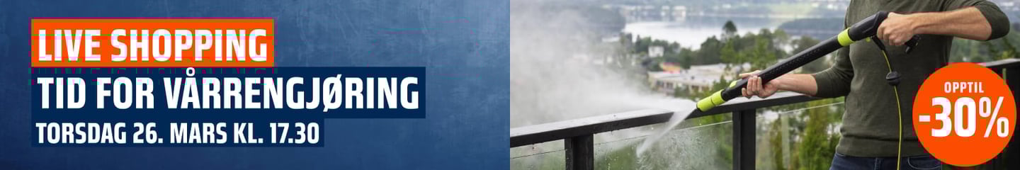 Liveshopping og vårrengjøring sammen med Obs Bygg og AVA.