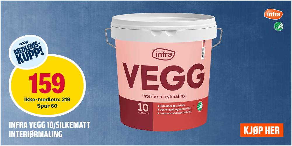 Infra Vegg 10/silkematt interiørmaling