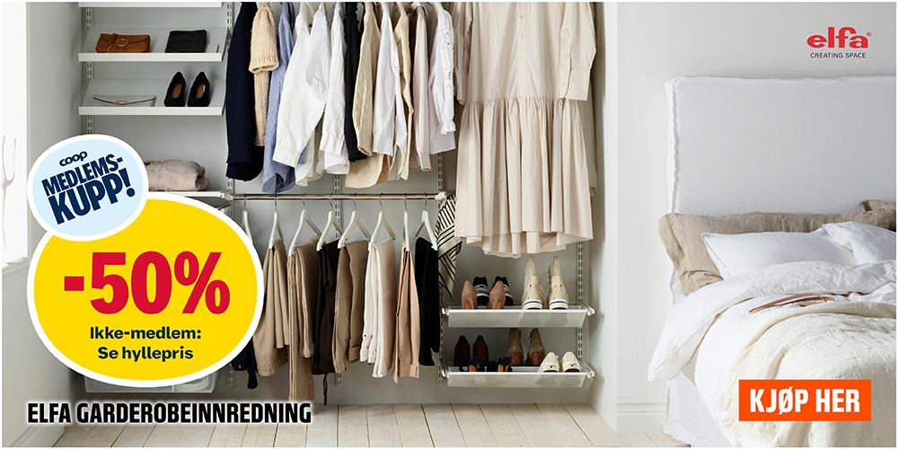 Elfa garderobeinnredning
