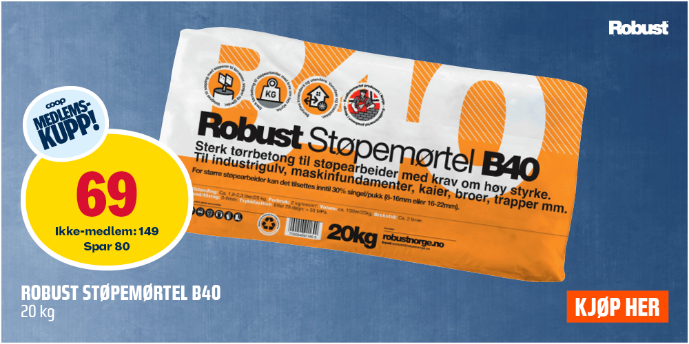 Robust Støpemørtel B40