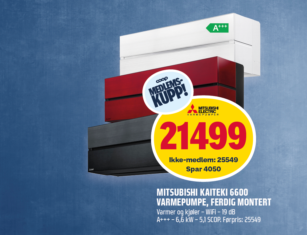 Mitsubishi Kaiteki 6600 varmepumpe