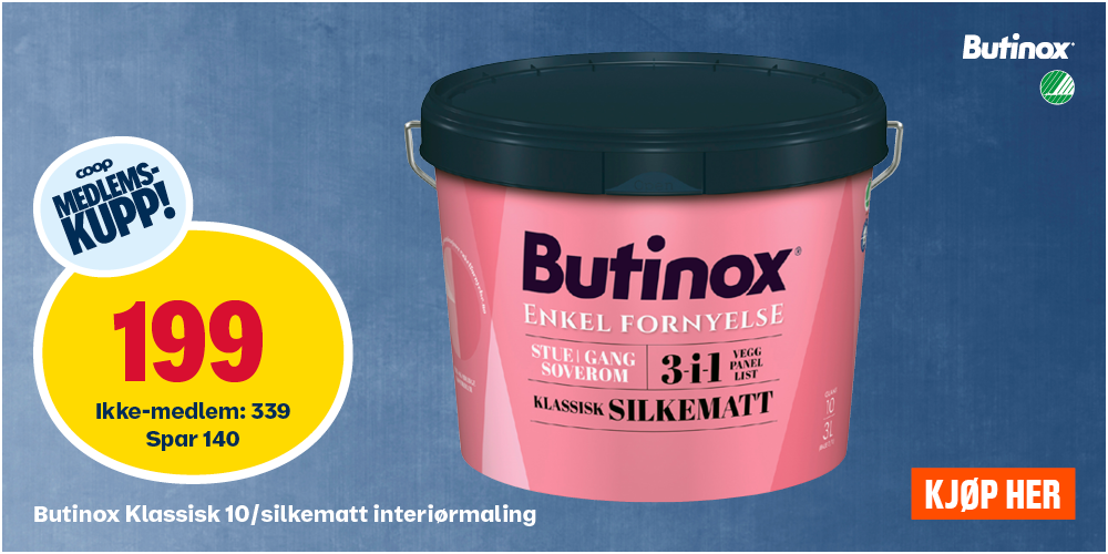 Butinox Klassisk 10/silkematt interiørmaling