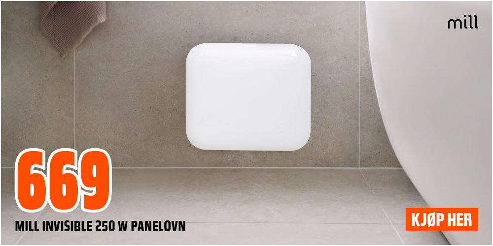 Mill Invisible 250W panelovn