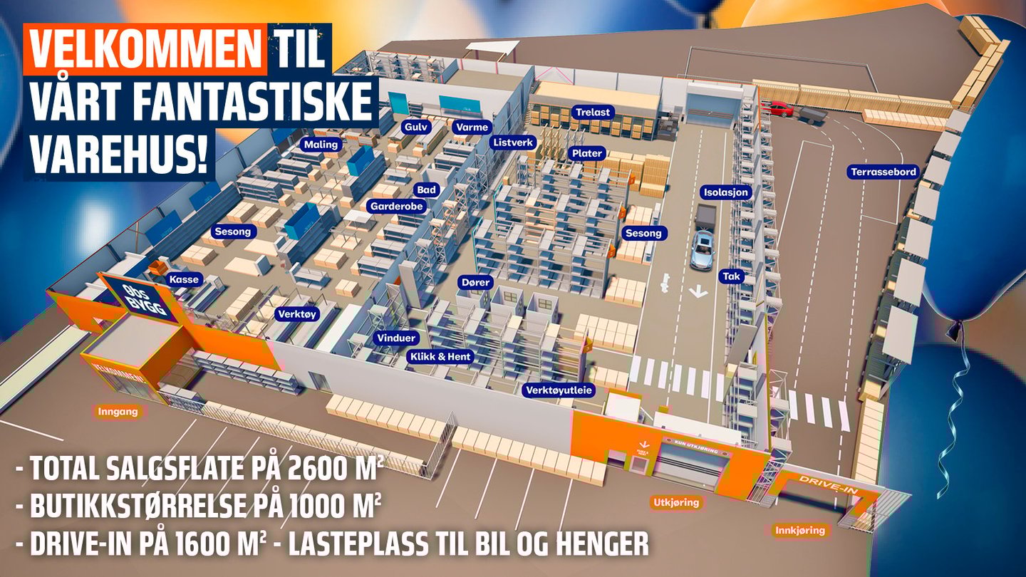 Et nytt varehus åpner på Voss