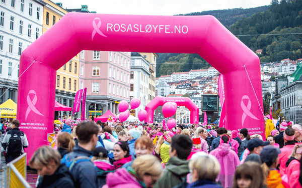 Rosa sløyfe løpet