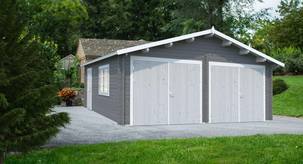 Palmako Roger 28,4 garasjebod med 2 doble porter
