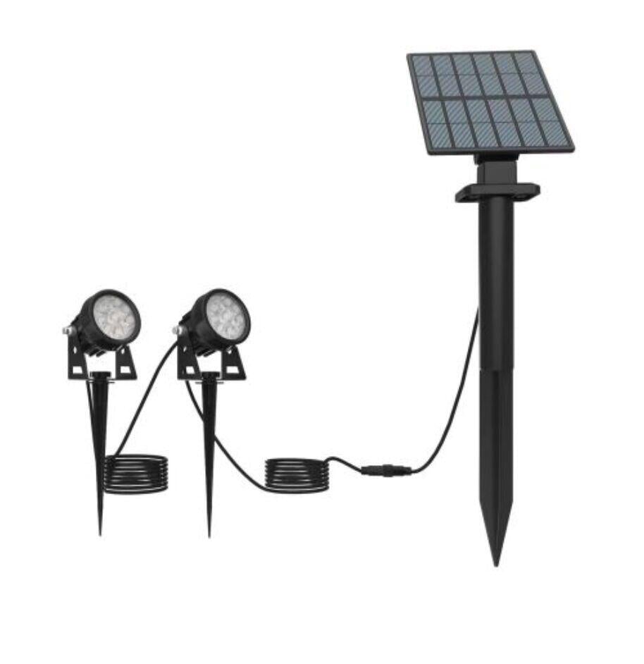 Solcelle LED spot 2-pk