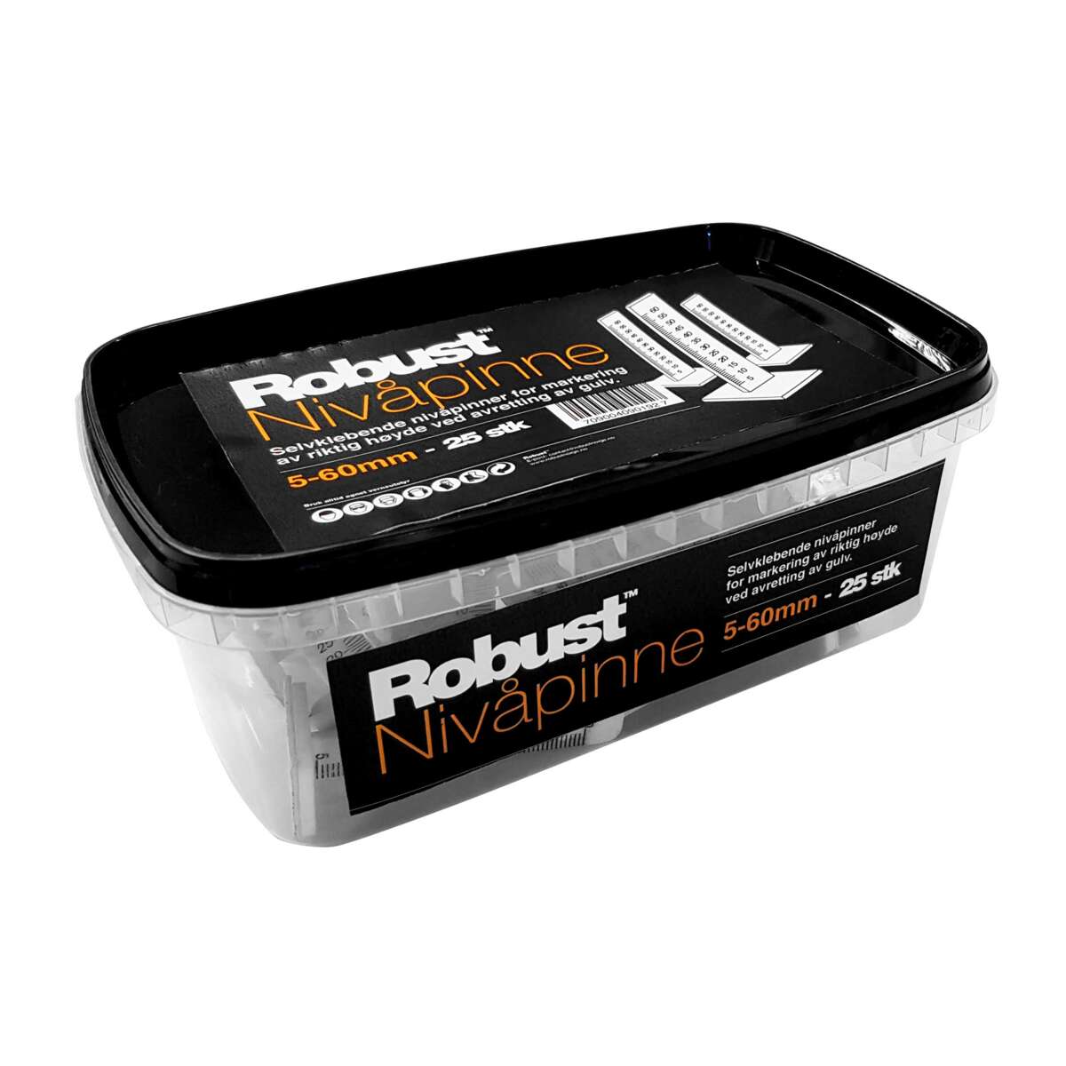 Robust Nivåpinne 5-60mm