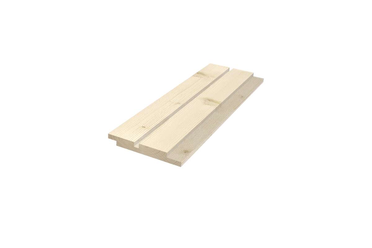 19x148 dobbelfals spor grunnet gran kledning
