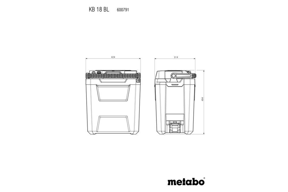 Metabo 18V kjøleboks u/batteri