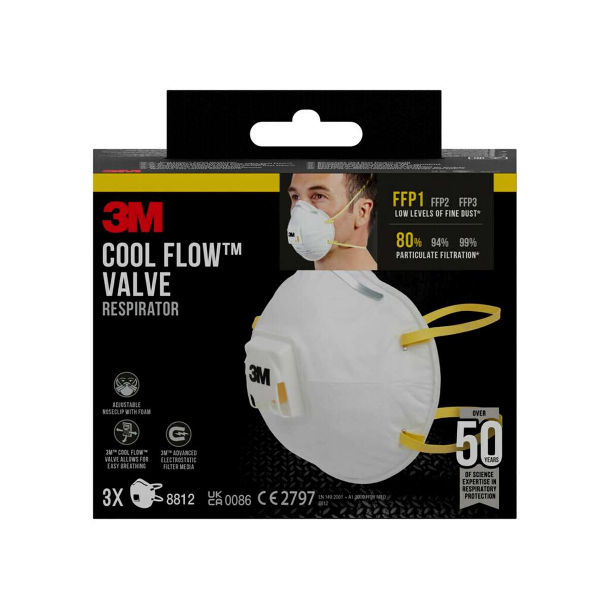 3M støvmasker 3-pk