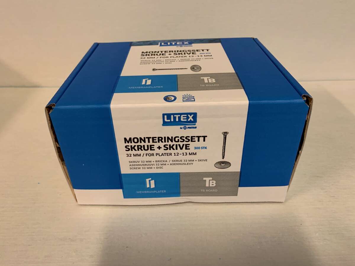 Litex monteringsskrue med skive 300-pk